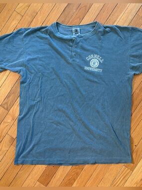 90s Anvil Cornell University Henley Tee XL Vintage